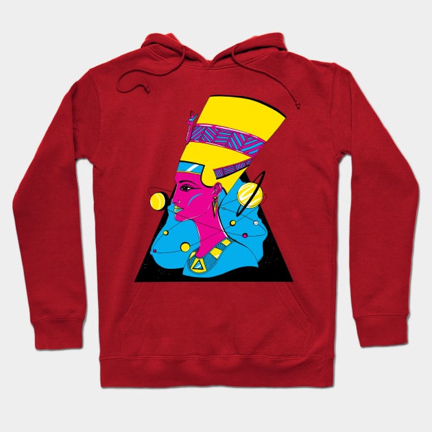 CMYK Nefertiti and The Stars Hoodie by kenallouis